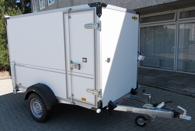 Humbaur HK 132513-15P mit Auffahrrampe und Seitentür, incl. 2 Heckstützen