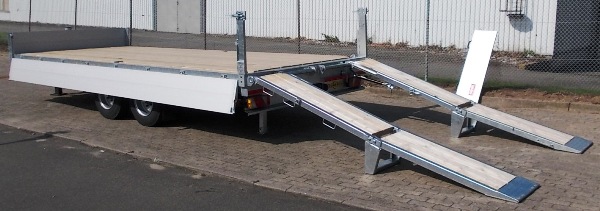 Humbaur HBT 106224 BS 11,9t GG, Rahmen feuerverzinkt , mit stehenden Rampen