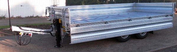 Humbaur Dreiseitenkipper HTK 105024 11,9t GG, kompl. feuerverzinkt, mit Rampen in Rampenschächten