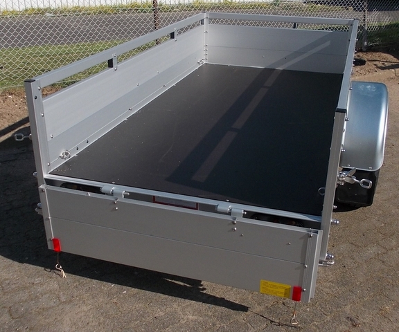 Koch 125.250.13 - Aluanhänger mit Reling, Tempo 100 und 4 Zurrösen, 1300kg, 250x125cm