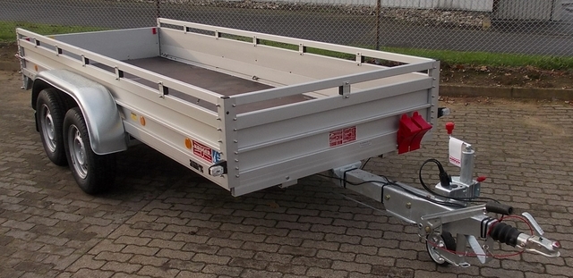 Koch 150.400.26 - Aluanhänger mit Reling und 6 Zurrösen, 2600kg, 400x150cm