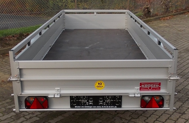 Koch 150.400.26 - Aluanhänger mit Reling und 6 Zurrösen, 2600kg, 400x150cm