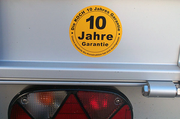 Koch 150.300.13 mit Hochplane 180cm lichte Innenhöhe + 2 Heckstützen