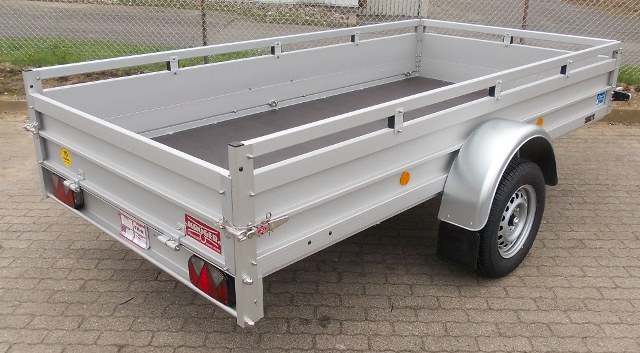 Koch U7 - Aluanhänger mit Reling und 6 Zurrösen, 750kg, 300x150cm