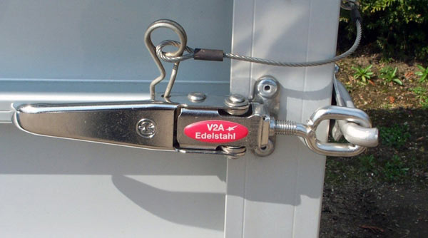 Koch 150.300.26 - Aluanhänger mit Reling und 6 Zurrösen, 2600kg, 300x150cm