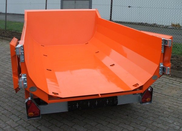 Muldy 3500 Cargo in Orange, extrem robuster Muldenkipper mit 3,5 t zGG  fr den harten Dauereinsatz