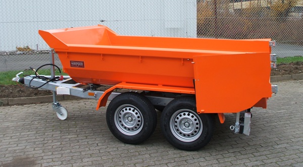 Muldy 3500 Cargo in Orange, extrem robuster Muldenkipper mit 3,5 t zGG  fr den harten Dauereinsatz