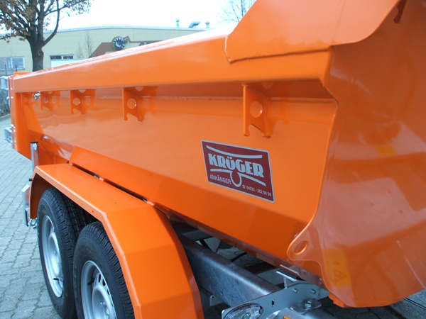 Muldy 3500 Cargo in Orange, extrem robuster Muldenkipper mit 3,5 t zGG  für den harten Dauereinsatz