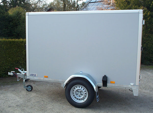 Saris H200 Koffer silbergrau, hinten mit Doppelt�r