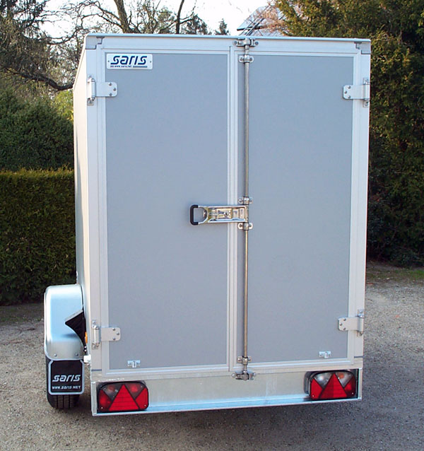 Saris H200 Koffer silbergrau, hinten mit Doppelt�r