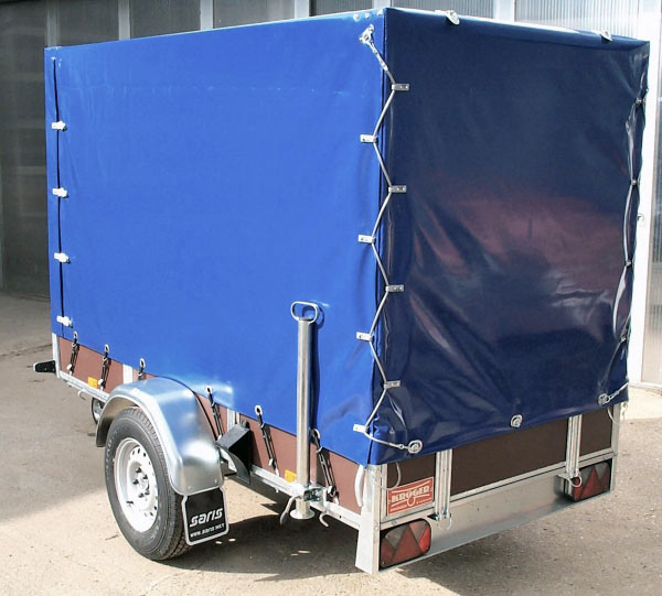 Saris H200 mit Hochplane 170cm lichte Innenh�he St�tzrad + 2xHeckst�tzen