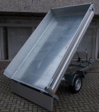 Humbaur Heckkipper 1-Achser HUK 182715 mit Alubordwnden + Aluaufsatzwnde 60cm hoch(noch ohne Abbildung),Handpumpe, 1800kg zGG, 268x150cm,  Einmaliger Abverkaufspreis