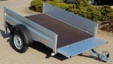 Humbaur HA 752113 mit Bugklappe und Profiline Hochplane grau 115cm Innenhhe