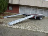 (Bild von Martz GT Plateau 400 S mit Holzboden, 2700KG zGG, 410x201m, mit Winde und Rampen)