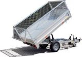 Saris Heckkipper mit Handpumpe 1500kg zGG Typ K1 276 150 1500, mit Gitteraufsatz 60cm