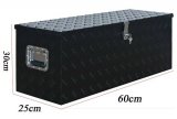 (Bild von Deichselbox, Staukiste aus Aluriffel, schwarz, 60x25x30cm)