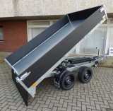 Saris Tandem-Heckkipper K1 306 184 2700 2 E mit E-Pumpe, silberne Bordwnde, 2,7t zGG, 306x184x30cm