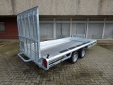 Henra MT354017 Parabolic Sehr stabiler Baumaschinentransporter mit Aluboden, Blattfederachsen, 3500KG zGG, 400x170x27cm, durchgehende Gitterrampe 165cm hoch