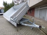 Saris Tandem-Dreiseitenkipper K3 306 184 2700 2 E mit E-Pumpe, Aufsatzbordwnden und Rampenschubladen, 2,7t zGG, 306x184x60cm