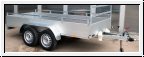 Anssems GTT 1500.301x126 R offener Kasten mit Reling und Leitergestell, Tandem, 1500kg, 301x126x40cm