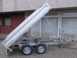 Humbaur Heckkipper HUK 272715, Handpumpe, 2700kg zGG, 268x150cm,  mit zus. Aluaufsatz 60cm hoch, Einmaliger Abverkaufspreis