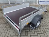 Saris MP 205 113 750 1 mit Bugklappe, Alubordwnde, 750KG zGG, Lademae 205x113x43cm(mit Reling)