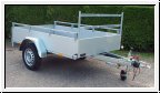 Anssems GTB 750.211x126 R gebremster offener Kasten mit Reling und Leitergestell, 750kg, 211x126x40cm