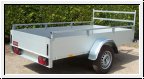 Anssems GTB 750.251x126 R gebremster offener Kasten mit Reling und Leitergestell, 750kg, 251x126x40cm